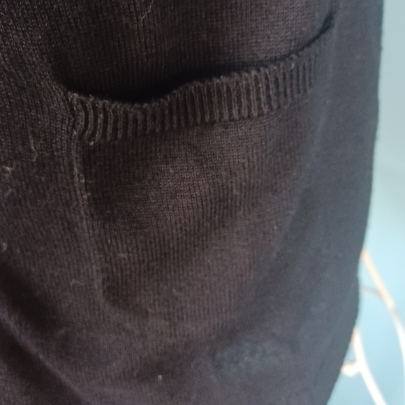 EUC Willi Smith Black Knit Button Vest With Pockets - Women's Size Medium - Picture 3 of 4